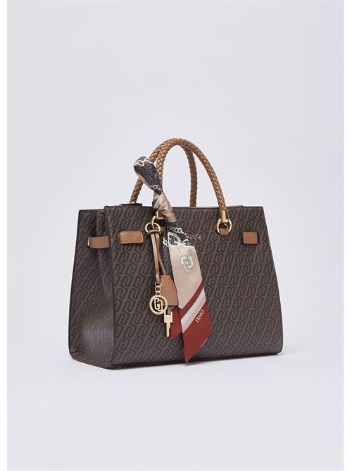Borsa satchel media con foulard LIU JO | AF6086E1137/81140